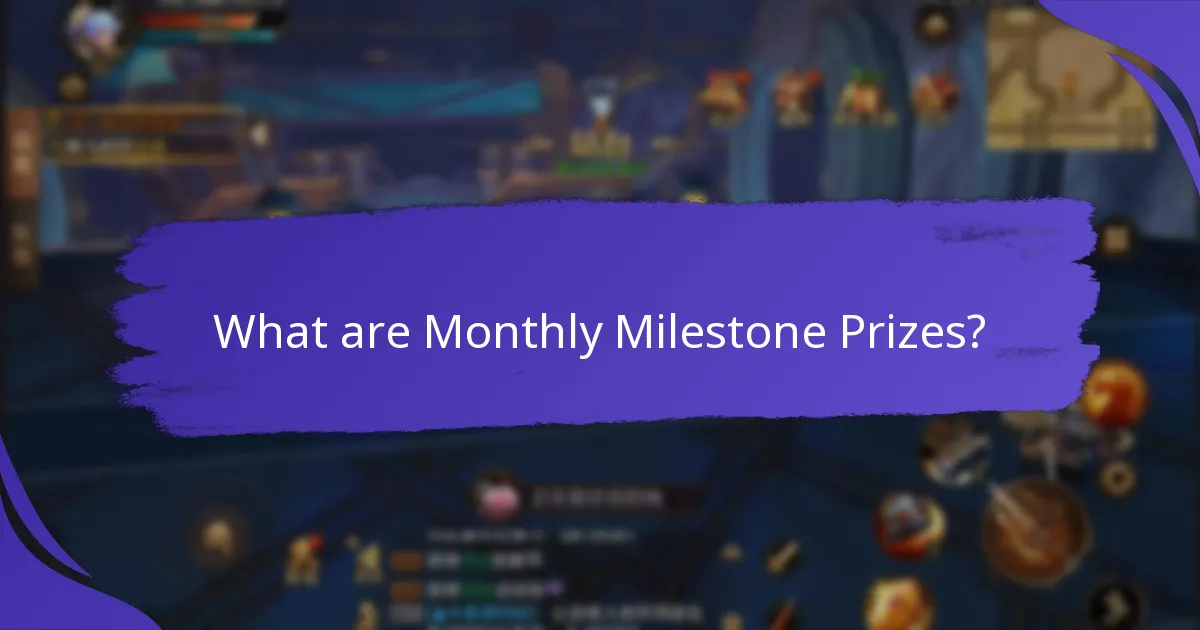 How to participate in Monthly Milestone Prize programs?