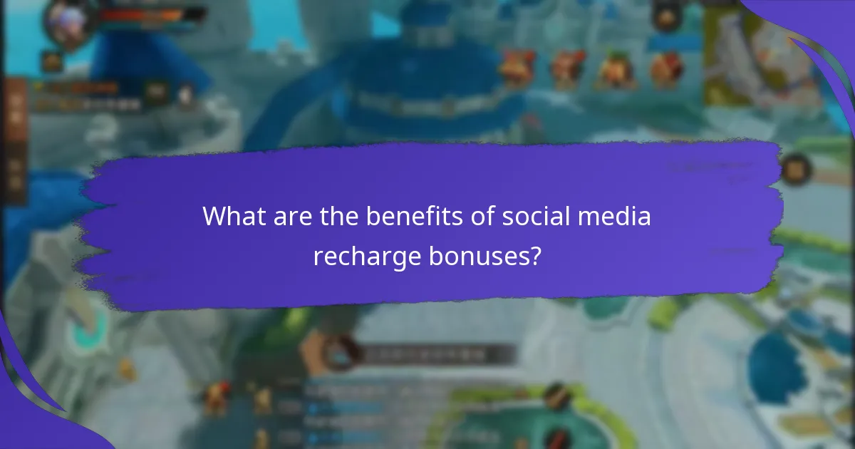 Which social media platforms offer the best recharge bonuses?